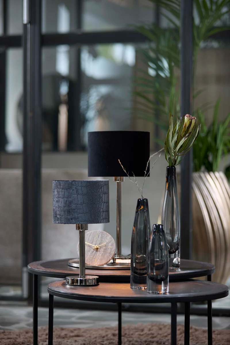 Shade cylinder 25-25-18 cm VELOURS black-taupe