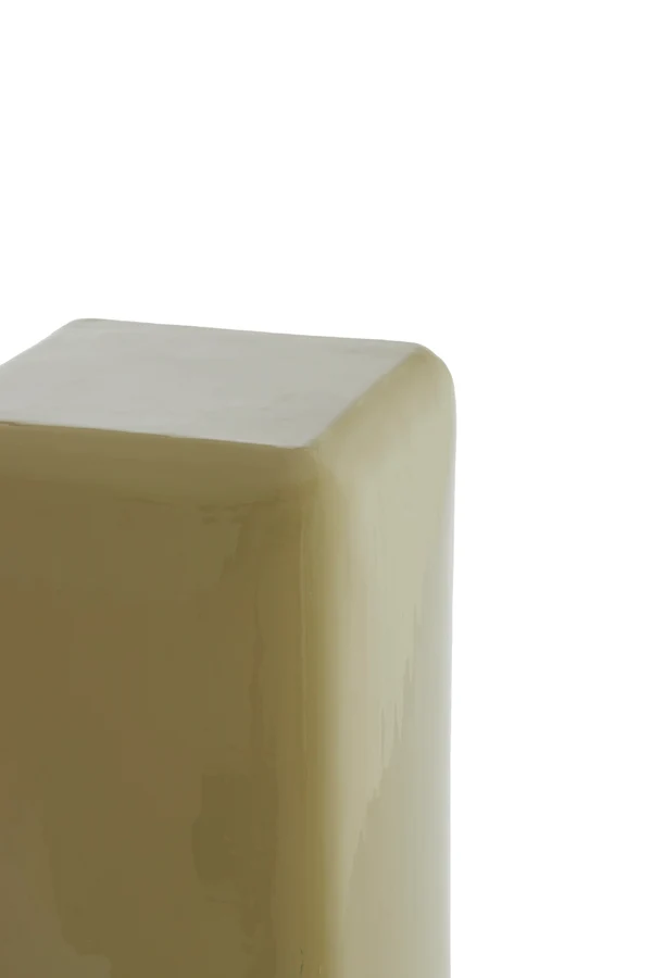 Pillar 35x35x80 cm FABI shiny olive green