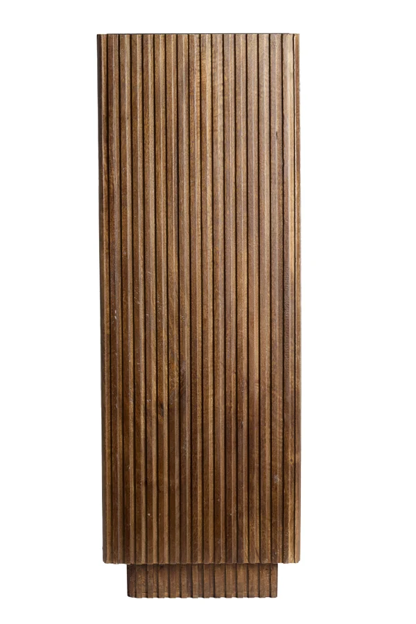 Pillar 35x35x100 cm GATURA wood dark brown+glass brown