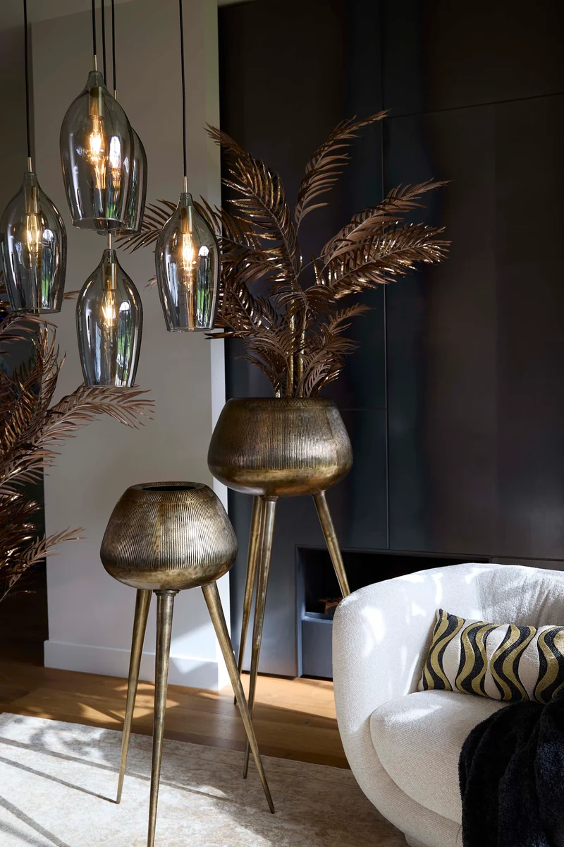 Pot on base deco 75x149 cm MARIELLE gold