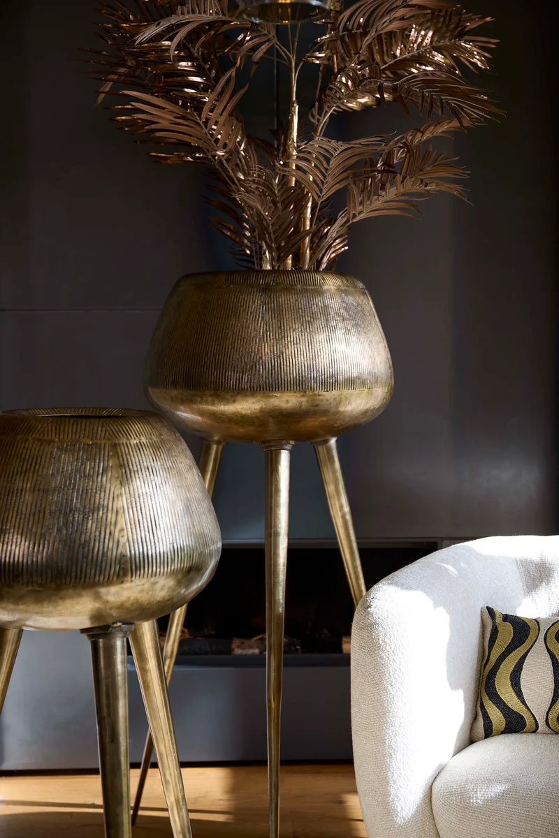 Pot on base deco 75x149 cm MARIELLE gold