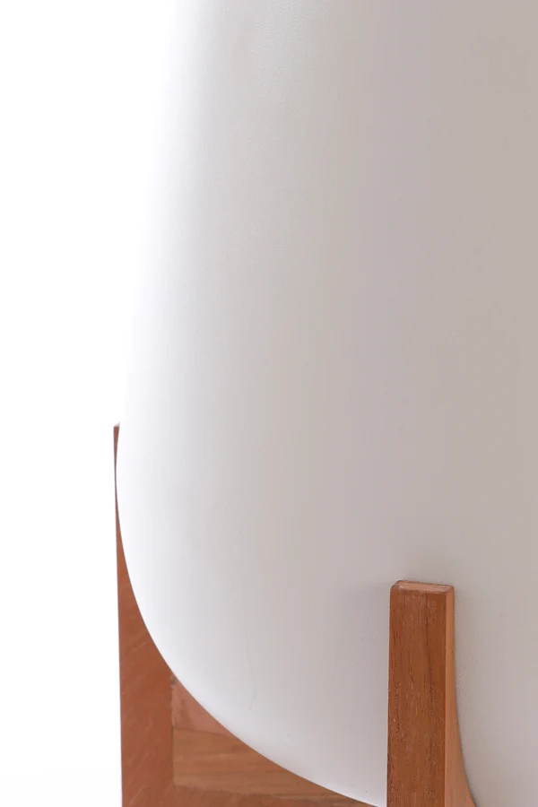 Pot on base deco 44x53 cm KARUNA wood+matt cream