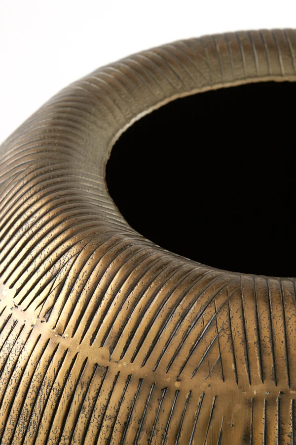 Pot on base deco 44x124 cm MARIELLE gold