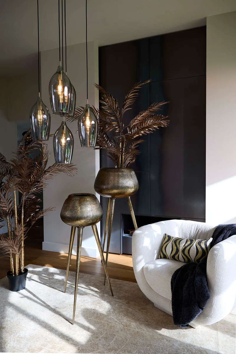 Pot on base deco 44x124 cm MARIELLE gold