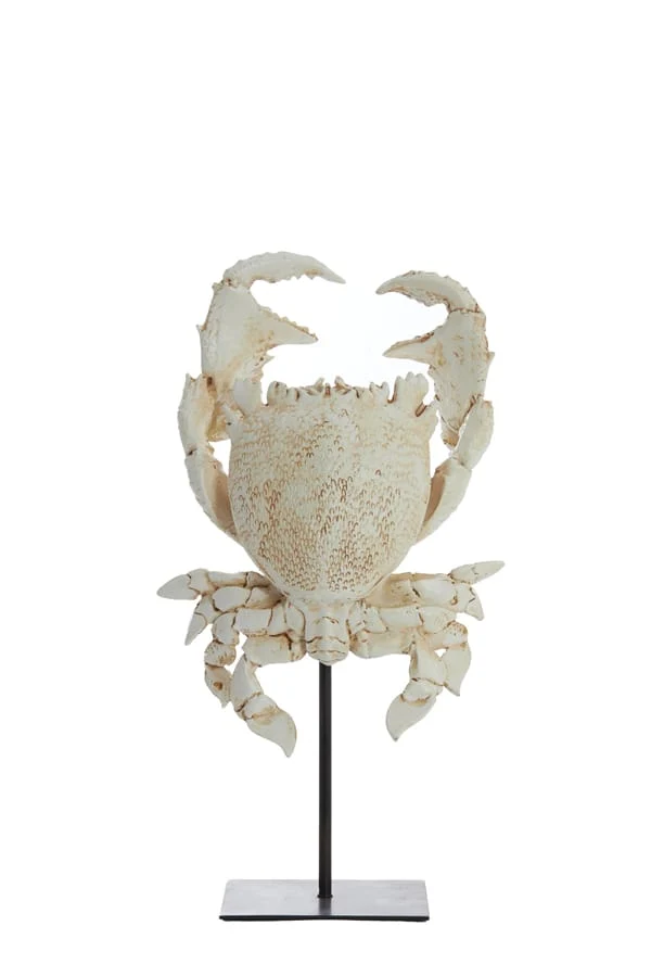 Ornament on base 23x12,5x42,5 cm CRAB off white