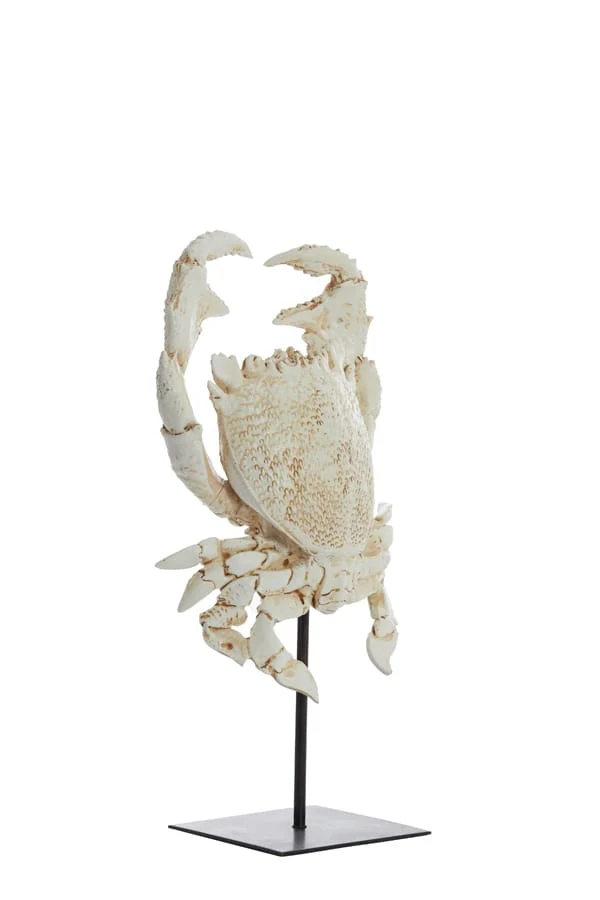 Ornament on base 23x12,5x42,5 cm CRAB off white
