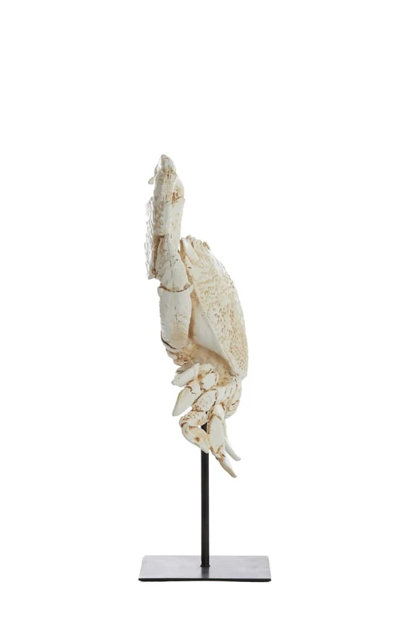 Ornament on base 23x12,5x42,5 cm CRAB off white