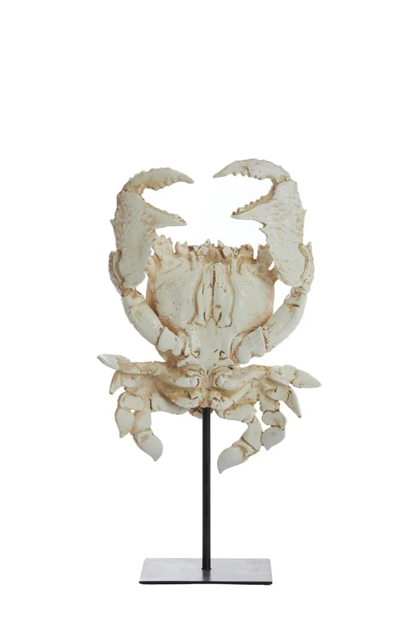 Ornament on base 23x12,5x42,5 cm CRAB off white