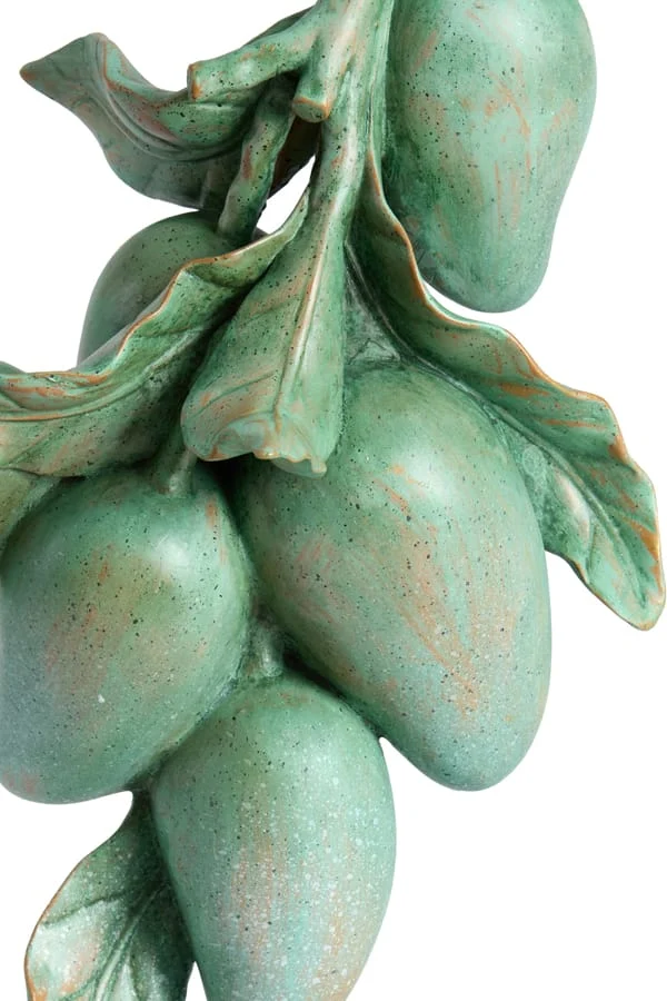 Ornament on base 23,5x15x43,5 cm MANGO green+black