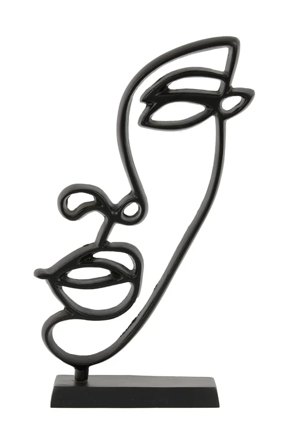 Ornament on base 21x8x40 cm FACE matt black