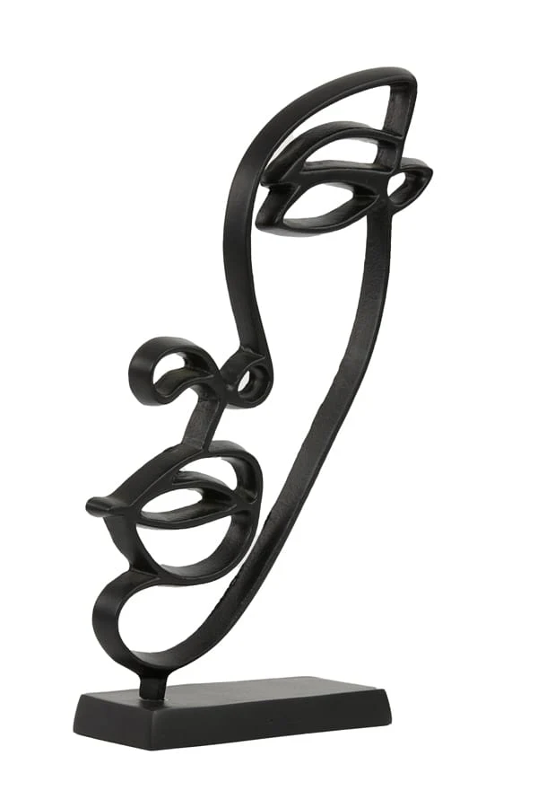 Ornament on base 21x8x40 cm FACE matt black