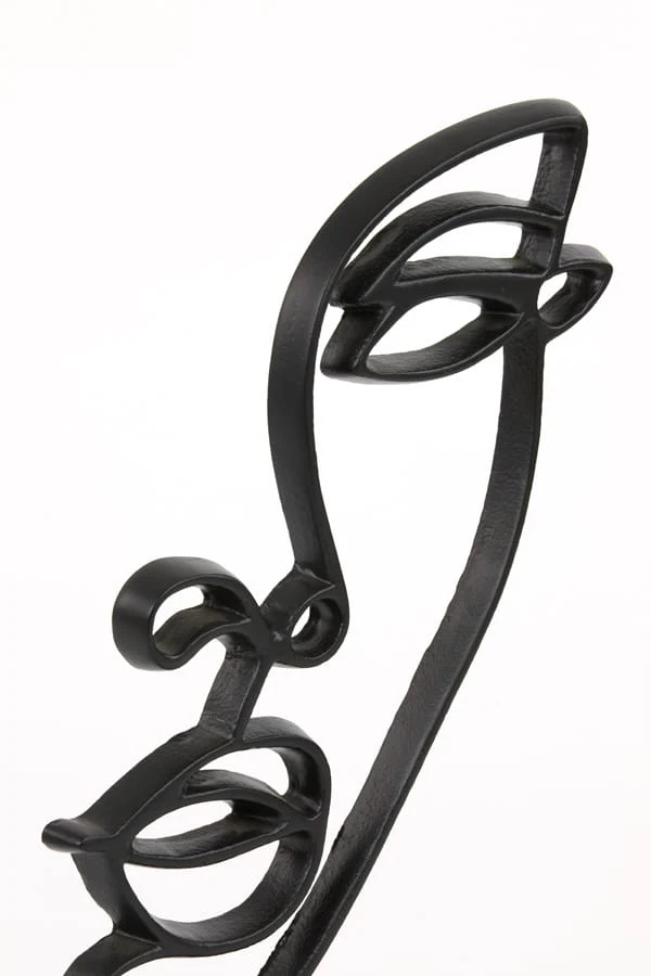 Ornament on base 21x8x40 cm FACE matt black