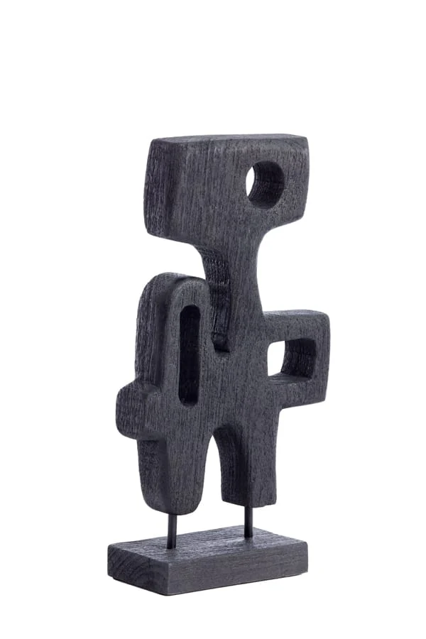 Ornament on base 20x9,5x38,5 cm SALA wood matt black