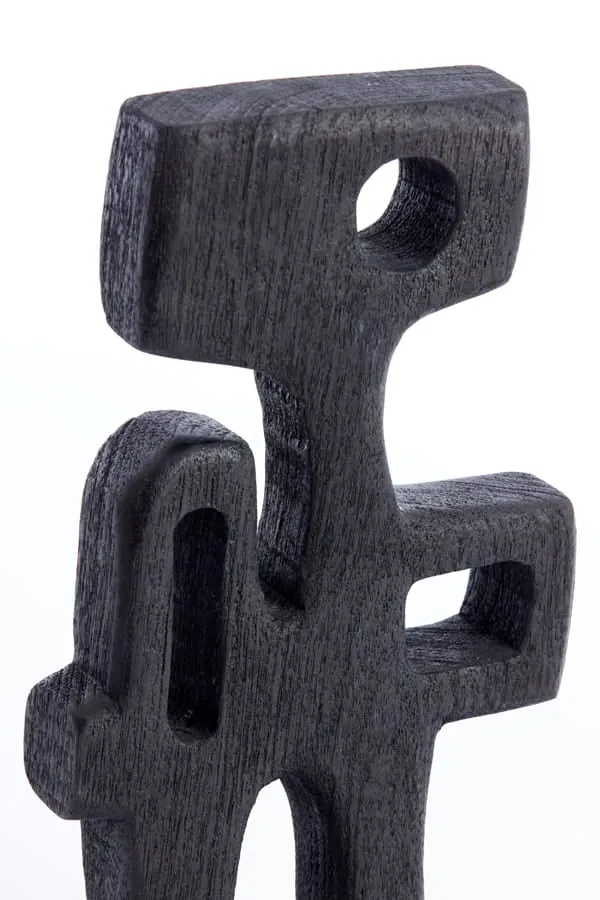 Ornament on base 20x9,5x38,5 cm SALA wood matt black