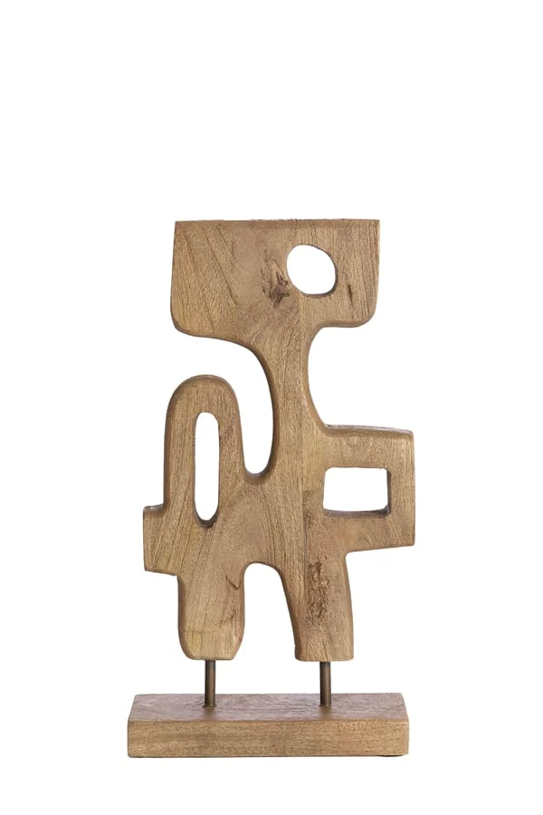 Ornament on base 20x9,5x38,5 cm SALA wood grey-dark brown