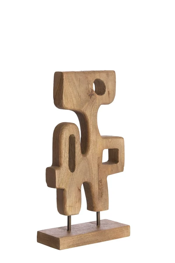 Ornament on base 20x9,5x38,5 cm SALA wood grey-dark brown