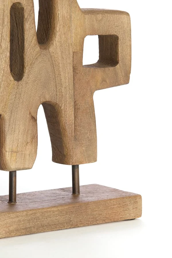 Ornament on base 20x9,5x38,5 cm SALA wood grey-dark brown