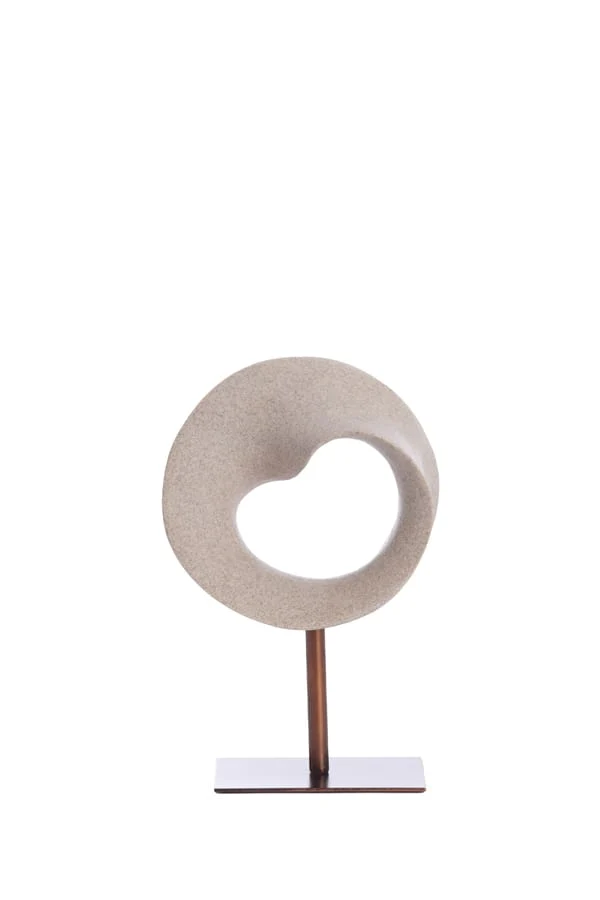 Ornament on base 20x10x30 cm TUZLA taupe+dark bronze