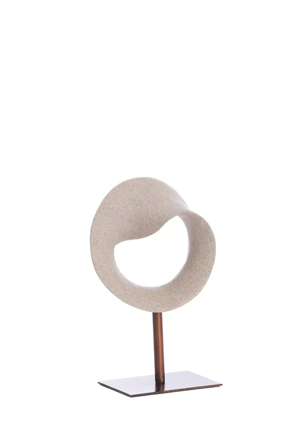 Ornament on base 20x10x30 cm TUZLA taupe+dark bronze