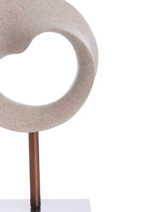 Ornament on base 20x10x30 cm TUZLA taupe+dark bronze