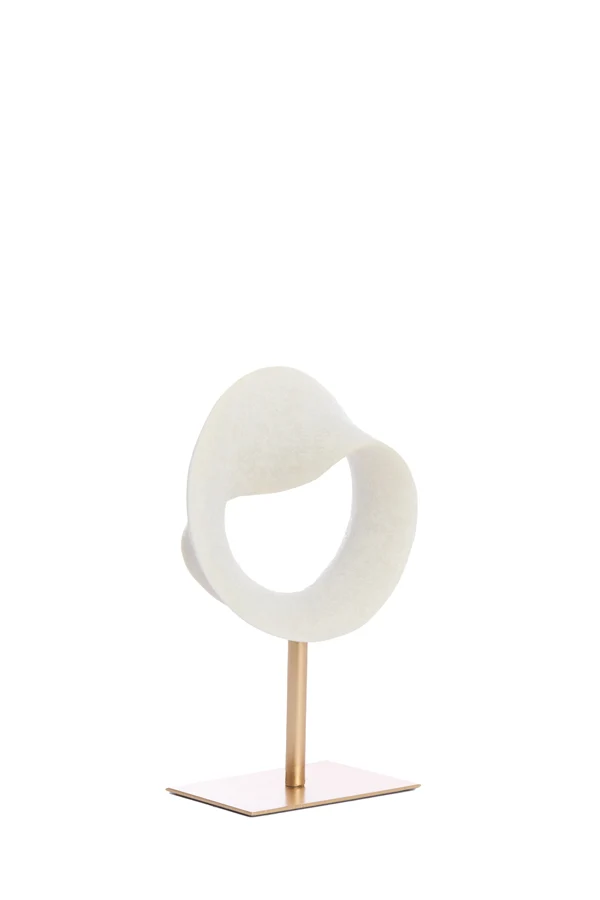 Ornament on base 20x10x30 cm TUZLA cream+antique bronze