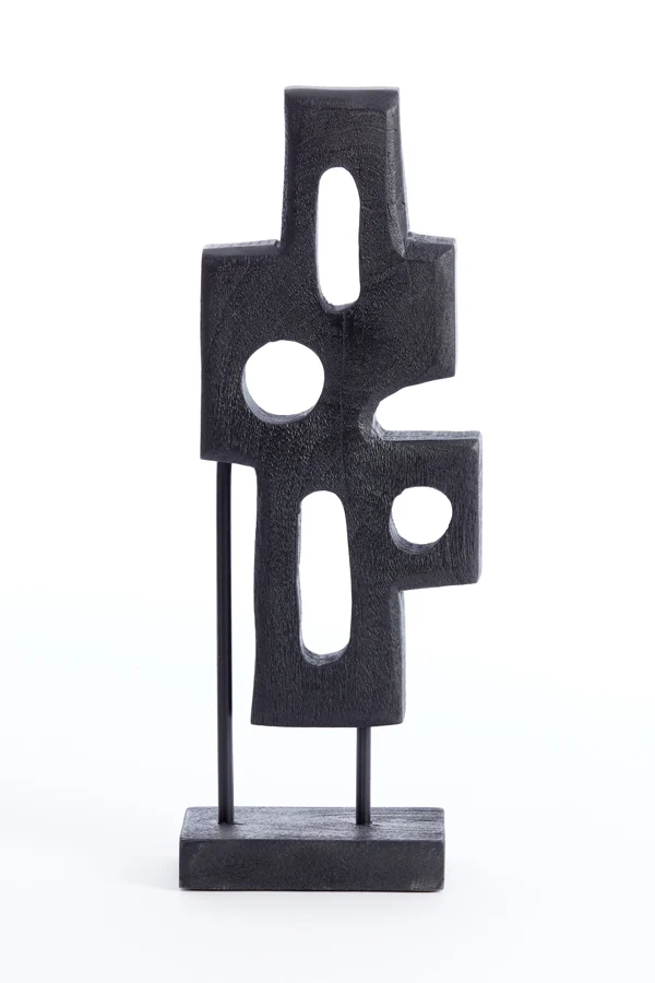 Ornament on base 19x9,5x45 cm SALIO wood matt black