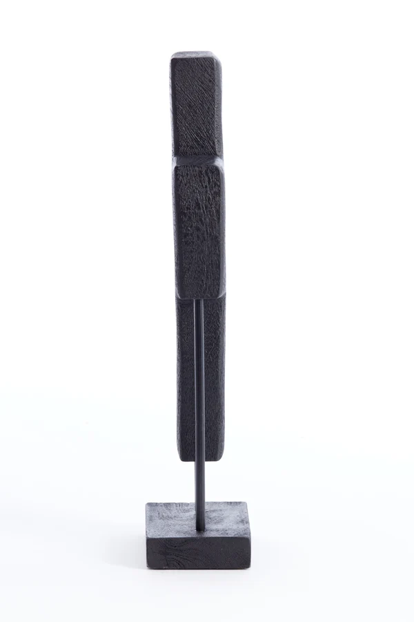 Ornament on base 19x9,5x45 cm SALIO wood matt black