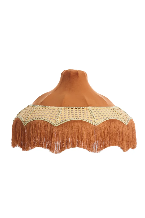 Shade 45x36 cm MIZIA velvet orange+webbing natural