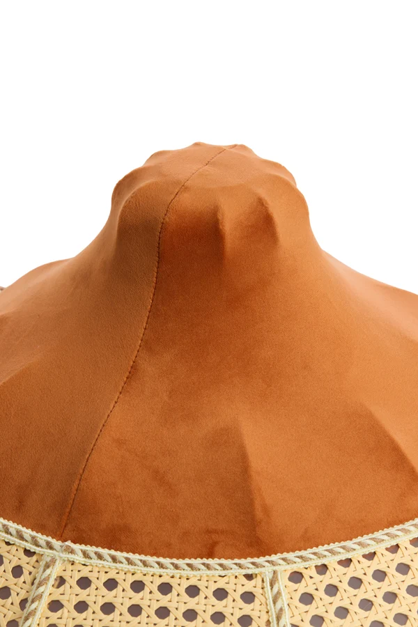 Shade 45x36 cm MIZIA velvet orange+webbing natural