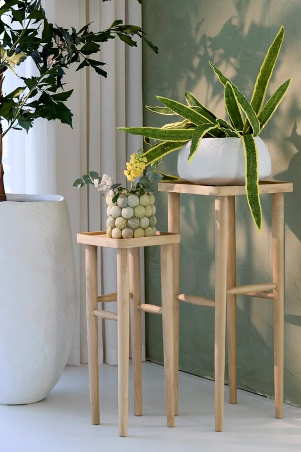 Pillar 32x32x80 cm QIANO mango wood natural