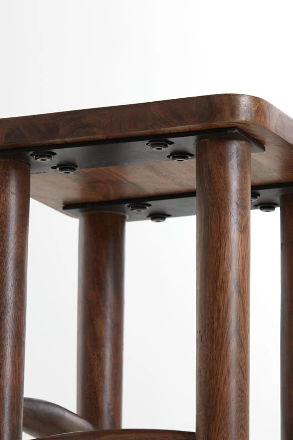 Pillar 32x32x80 cm QIANO acacia wood brown