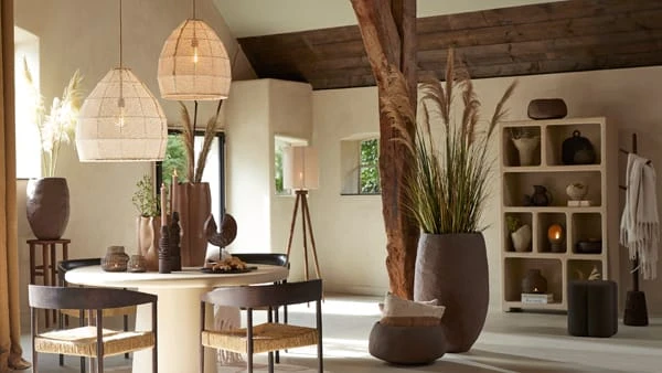 Pillar 32x32x80 cm QIANO acacia wood brown