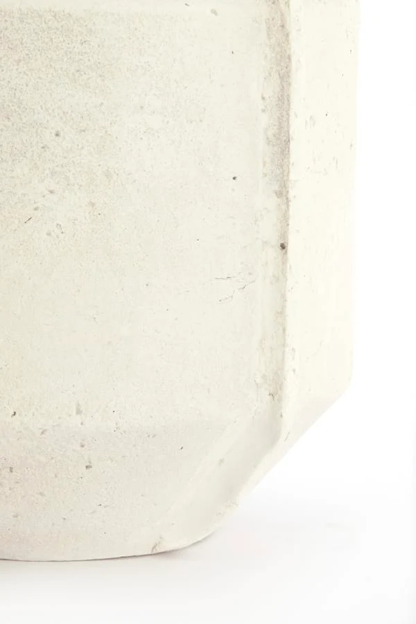 Pot deco 35x32x57 cm NORIC matt cream