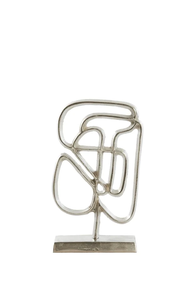 Ornament on base 18x8x31 cm GOLEZA raw nickel