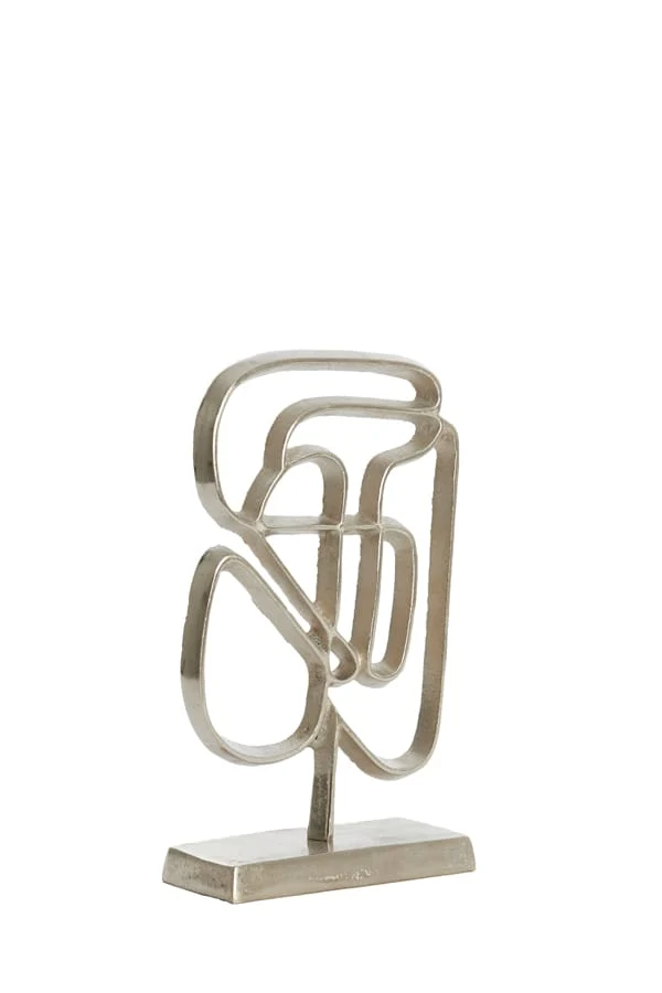 Ornament on base 18x8x31 cm GOLEZA raw nickel