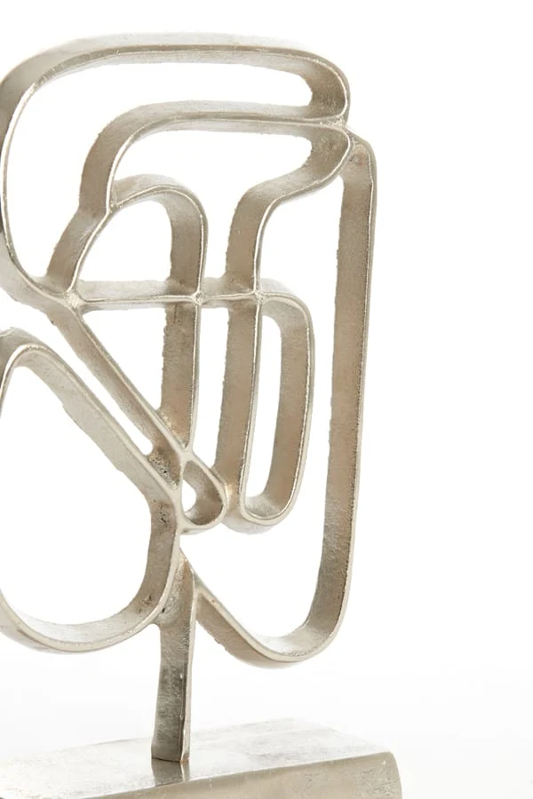Ornament on base 18x8x31 cm GOLEZA raw nickel