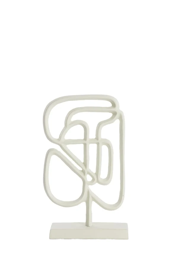 Ornament on base 18x8x31 cm GOLEZA cream