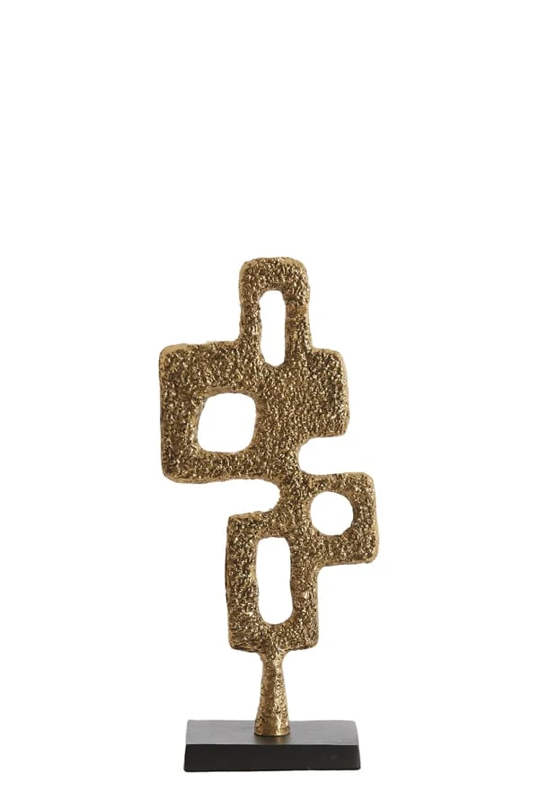 Ornament on base 18x10x44 cm VEX antique bronze+matt black