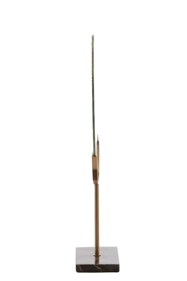 Ornament on base 17x8,5x48 cm WALDECK marble black+glass