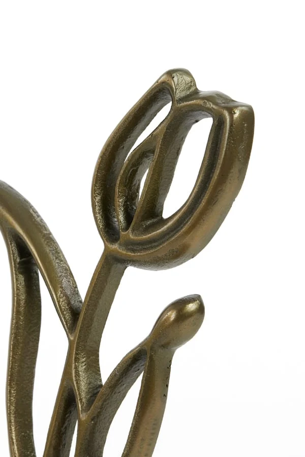 Ornament on base 17x6x35 cm TULIPANU antique bronze