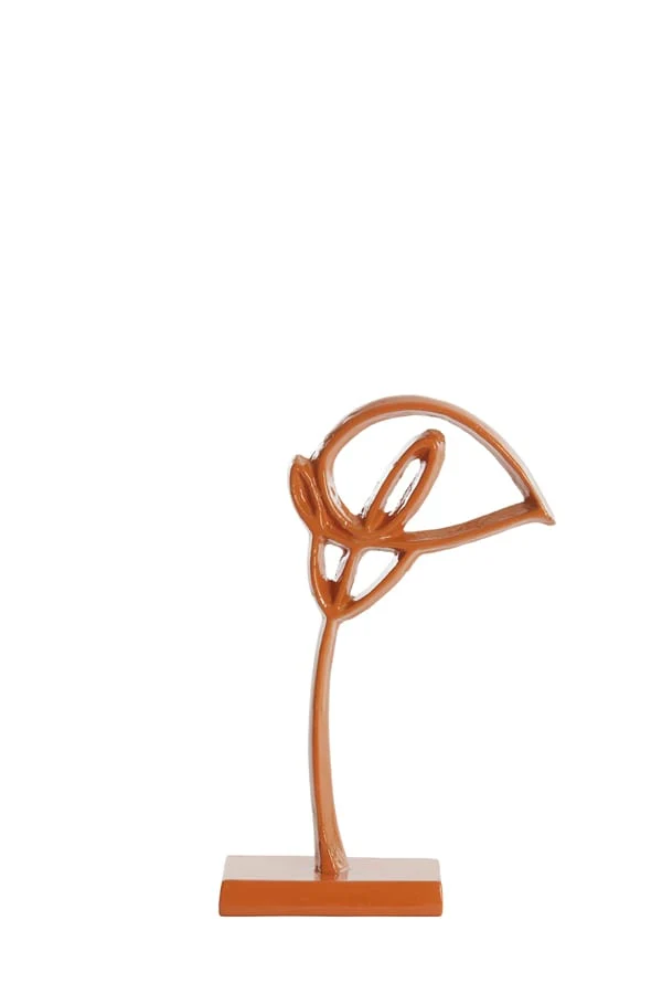 Ornament on base 15x7,5x29 cm CALLA shiny orange