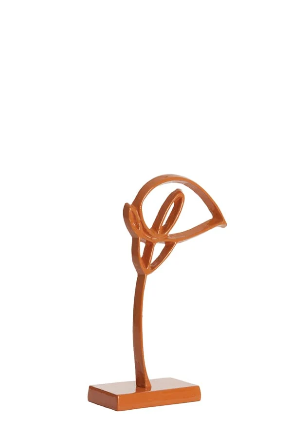 Ornament on base 15x7,5x29 cm CALLA shiny orange