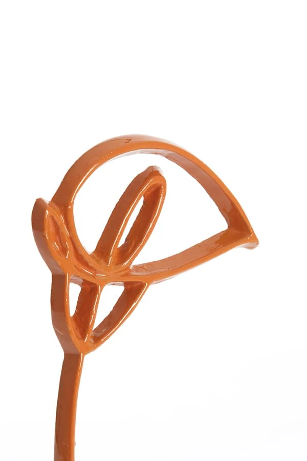 Ornament on base 15x7,5x29 cm CALLA shiny orange