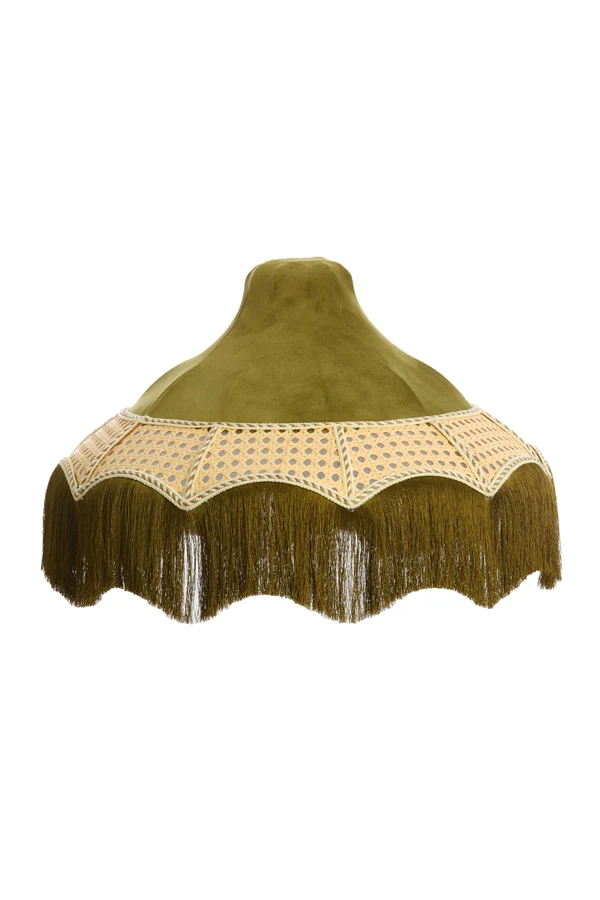 Shade 45x36 cm MIZIA velvet green+webbing natural