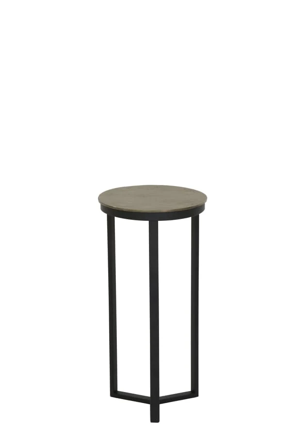 Pillar 30x60,5 cm RETIRO matt black+raw antique bronze