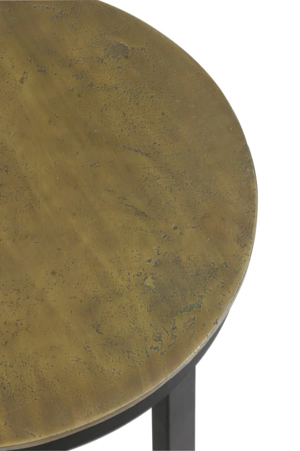 Pillar 30x60,5 cm RETIRO matt black+raw antique bronze