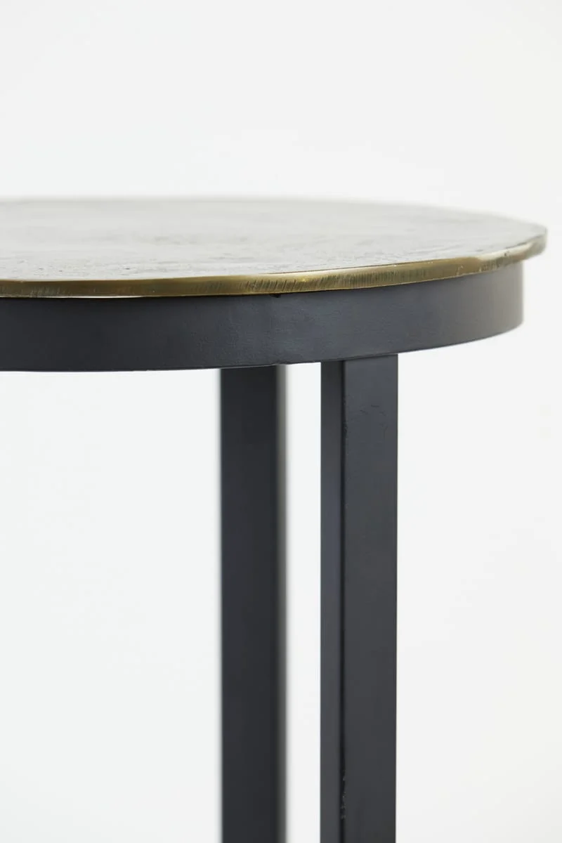 Pillar 30x60,5 cm RETIRO matt black+raw antique bronze