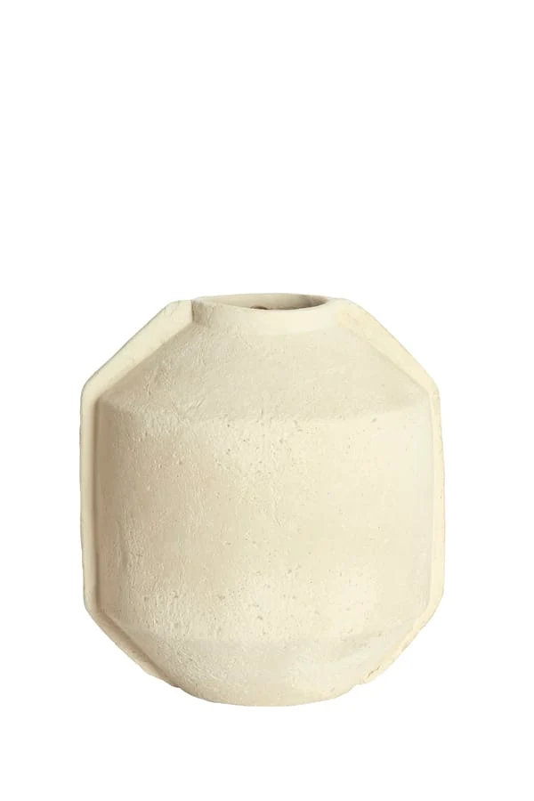Pot deco 34,5x31,5x37,5 cm NORIC matt cream