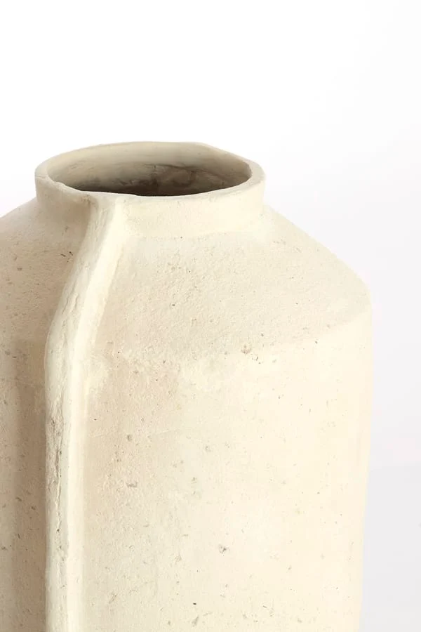 Pot deco 34,5x31,5x37,5 cm NORIC matt cream