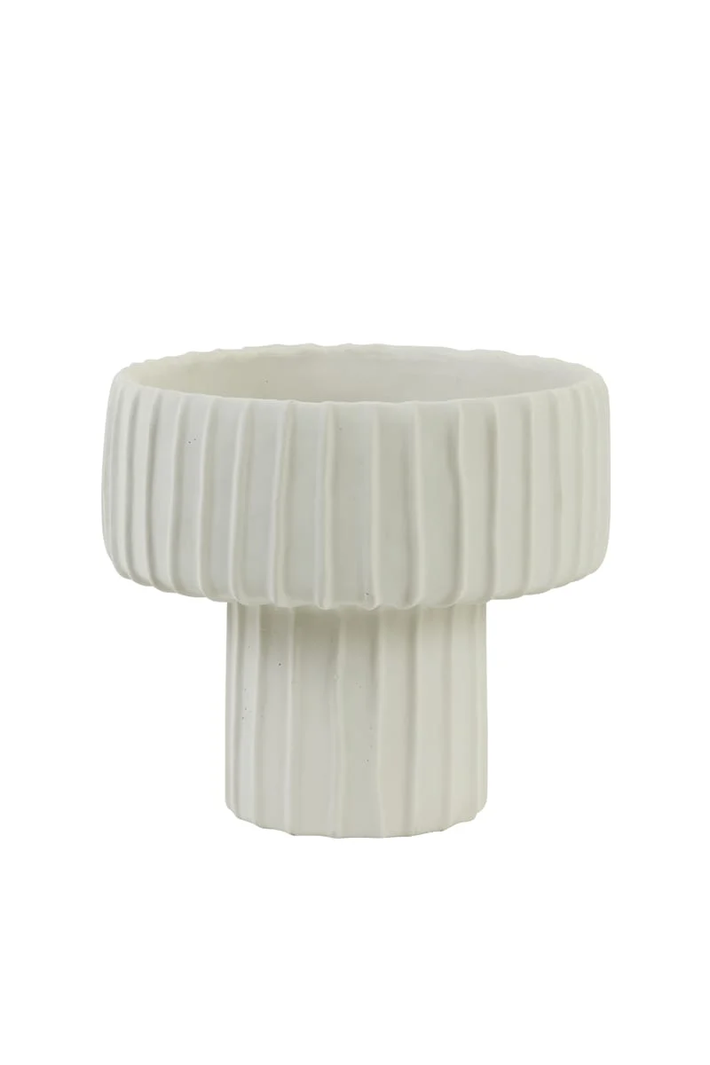 Pot deco 30x27 cm MAJA cement cream